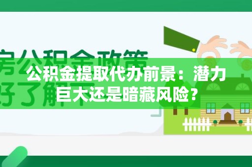 仙游公积金提取代办前景：潜力巨大还是暗藏风险？
